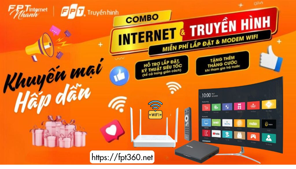 Combo Internet Wifi + Truyền Hình FPT Thanh Hóa