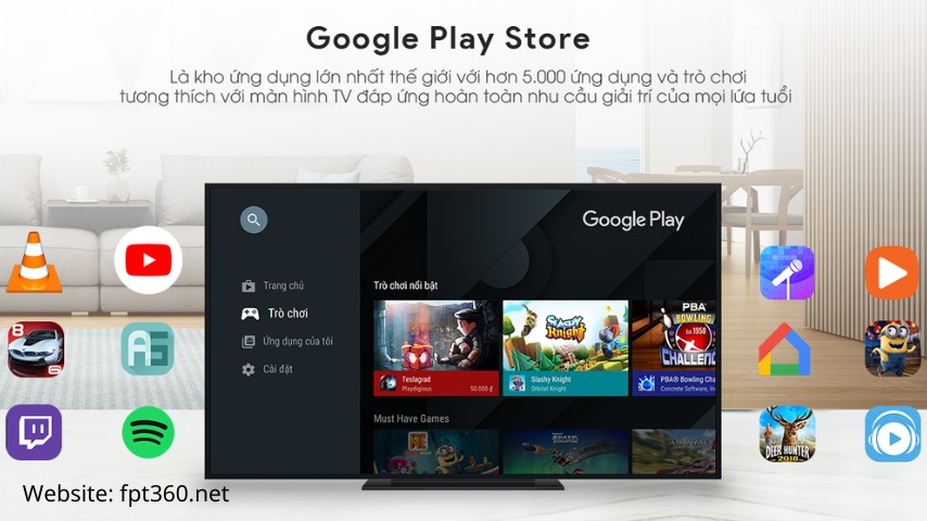 Ứng dụng đa dạng trên FPT Play Box